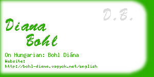 diana bohl business card